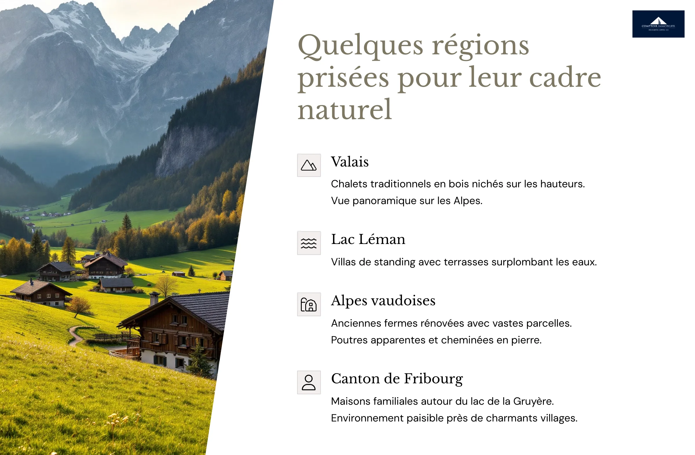 régions prisées en suisse