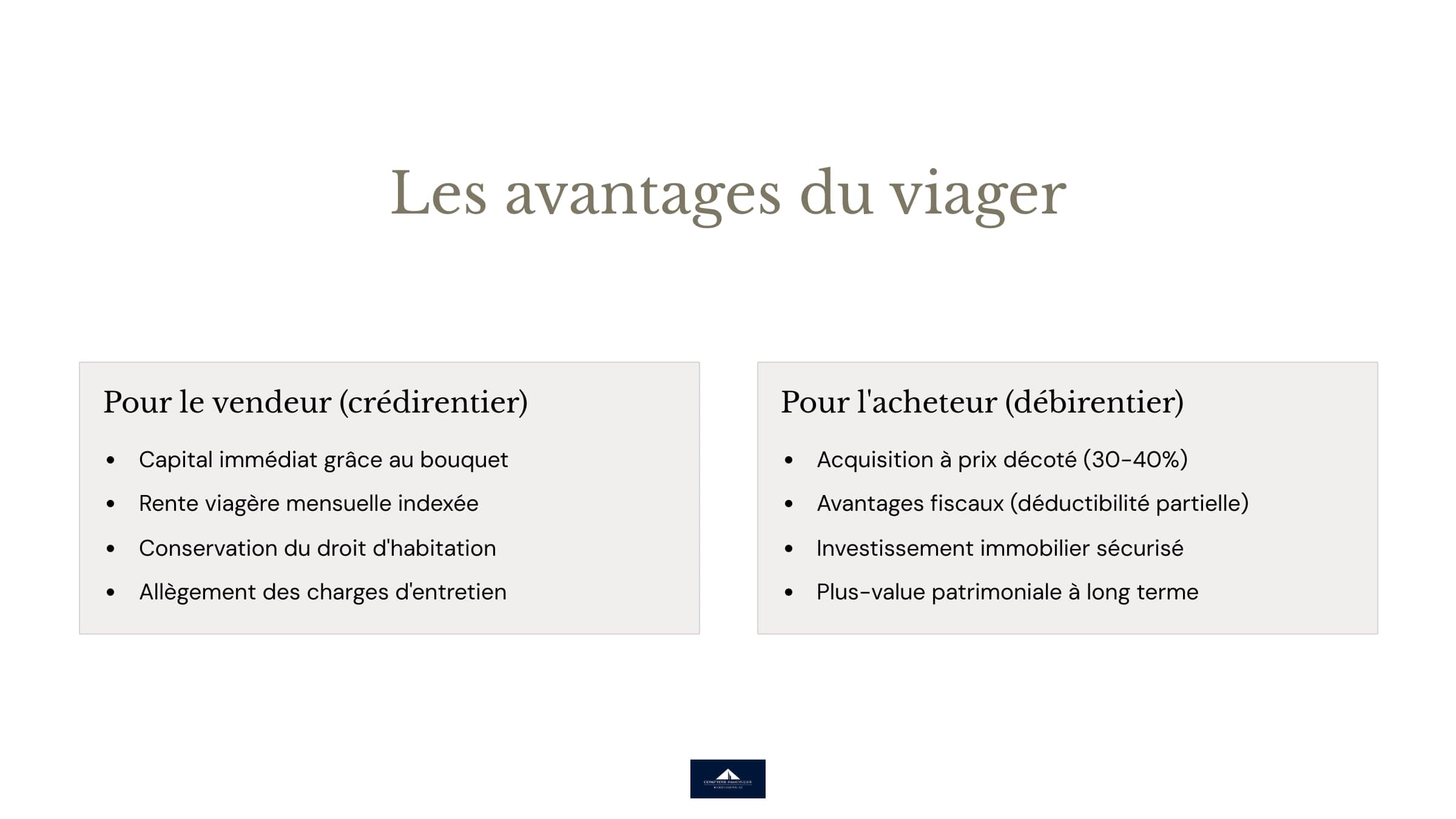 avantages du viager