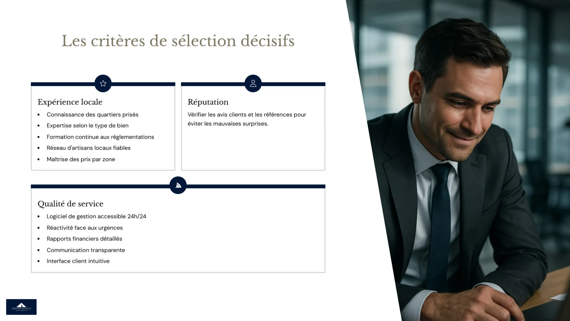 critères de sélection pour choisir un gestionnaire de biens immobiliers