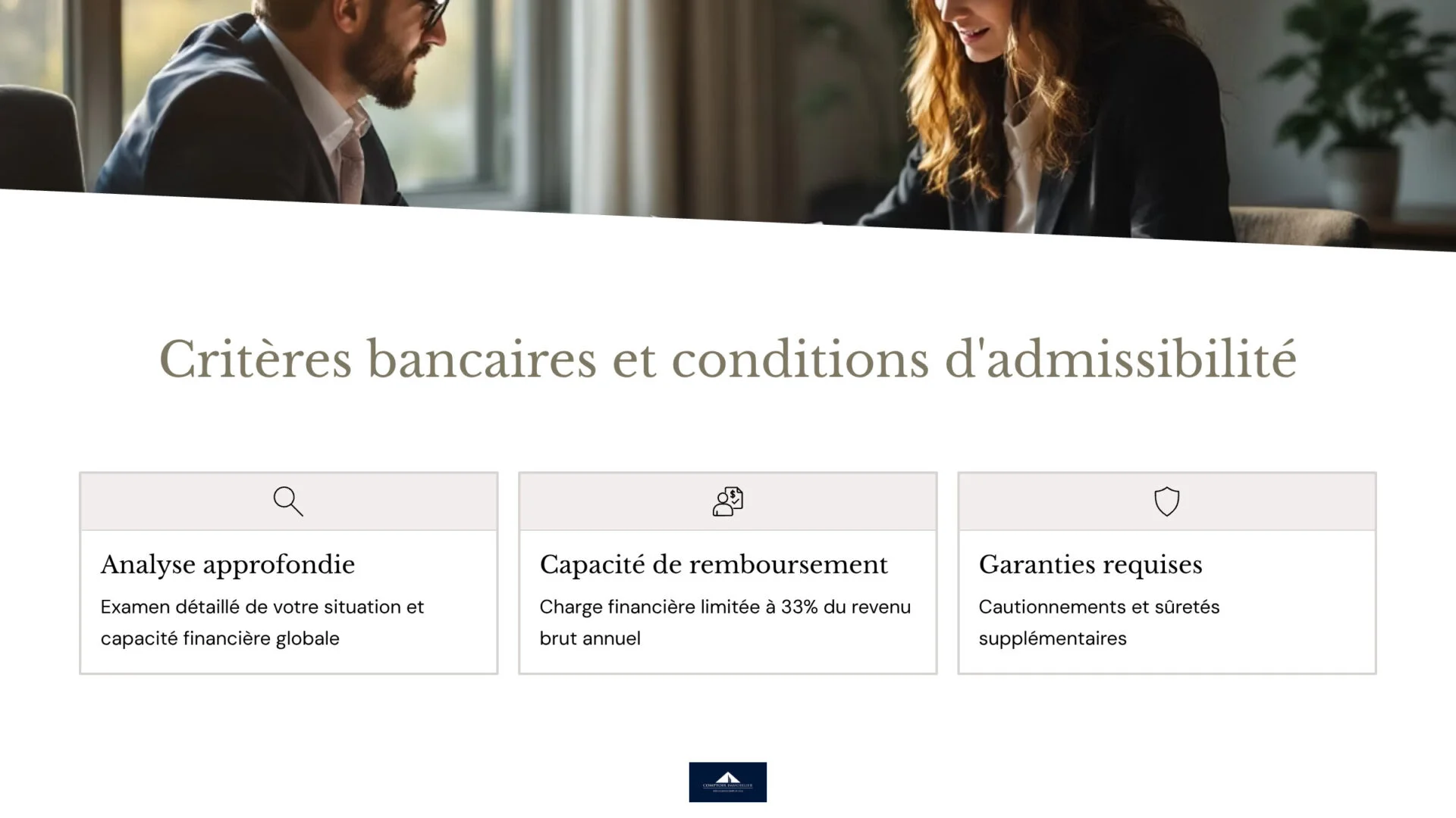 critères bancaires et conditions d'admissibilité