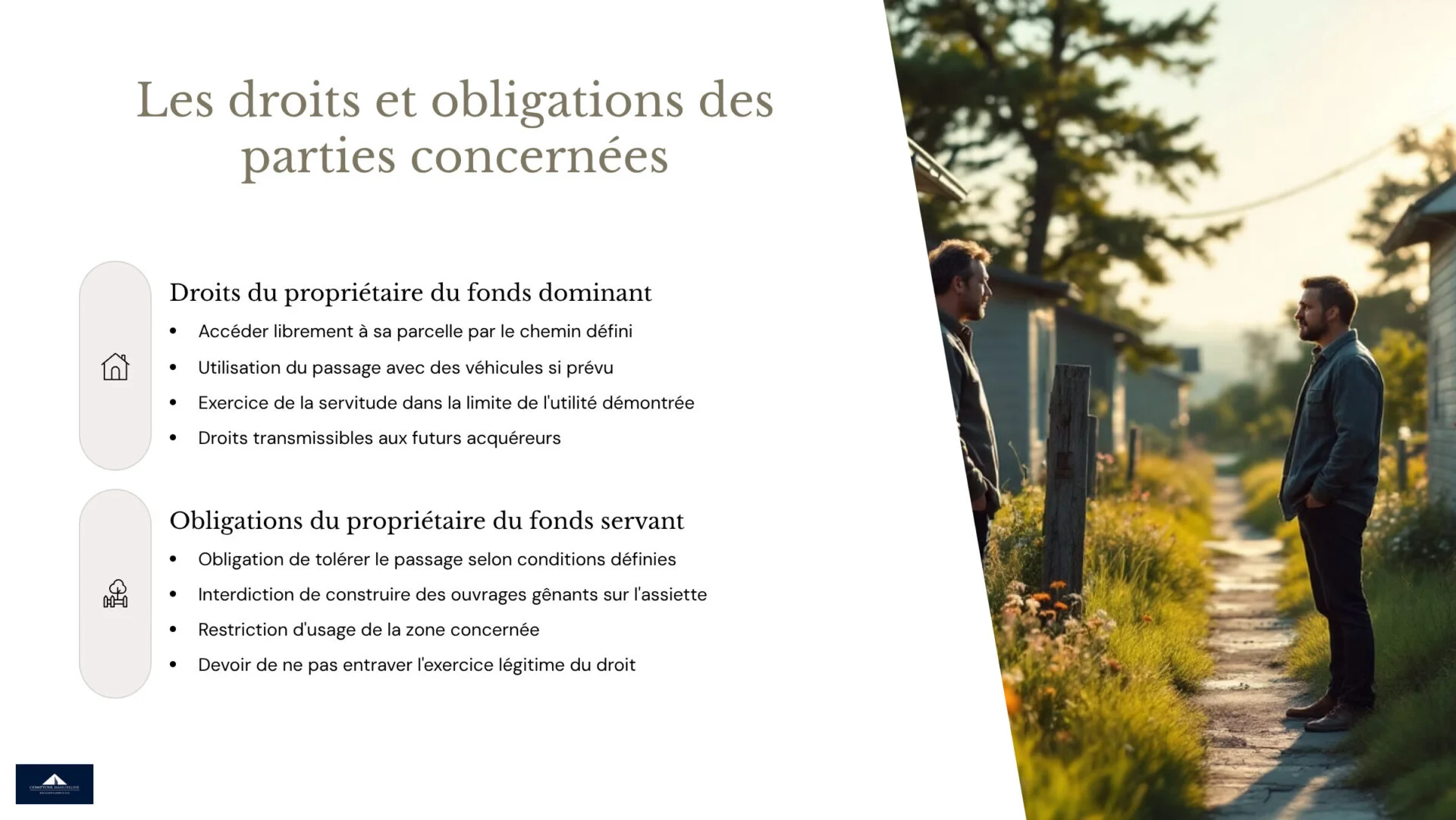 droits et obligations des parties concernées