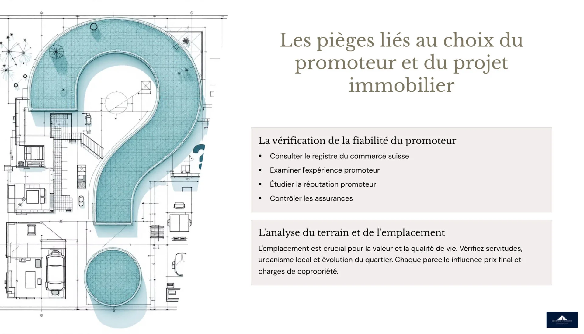 pièges liés au choix du promoteur et du projet immobilier