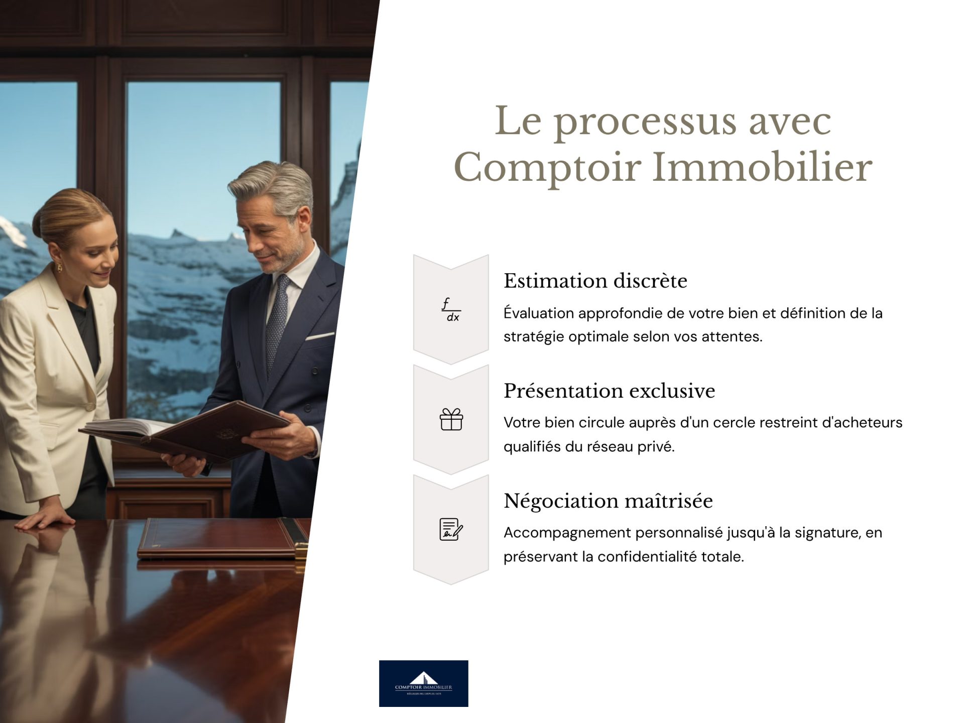 processus vente off-market avec Comptoir Immobilier