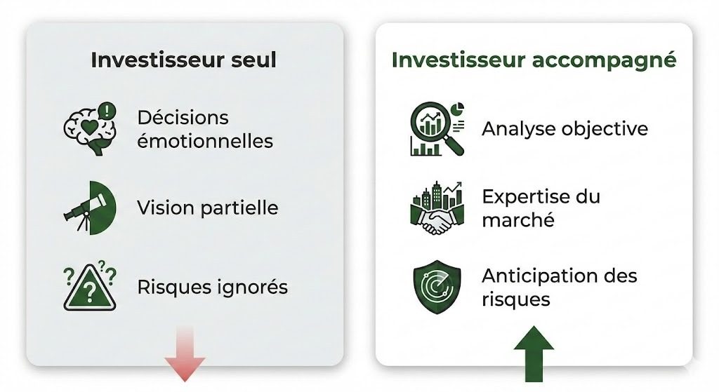 investisseur seul vs investisseur accompagné