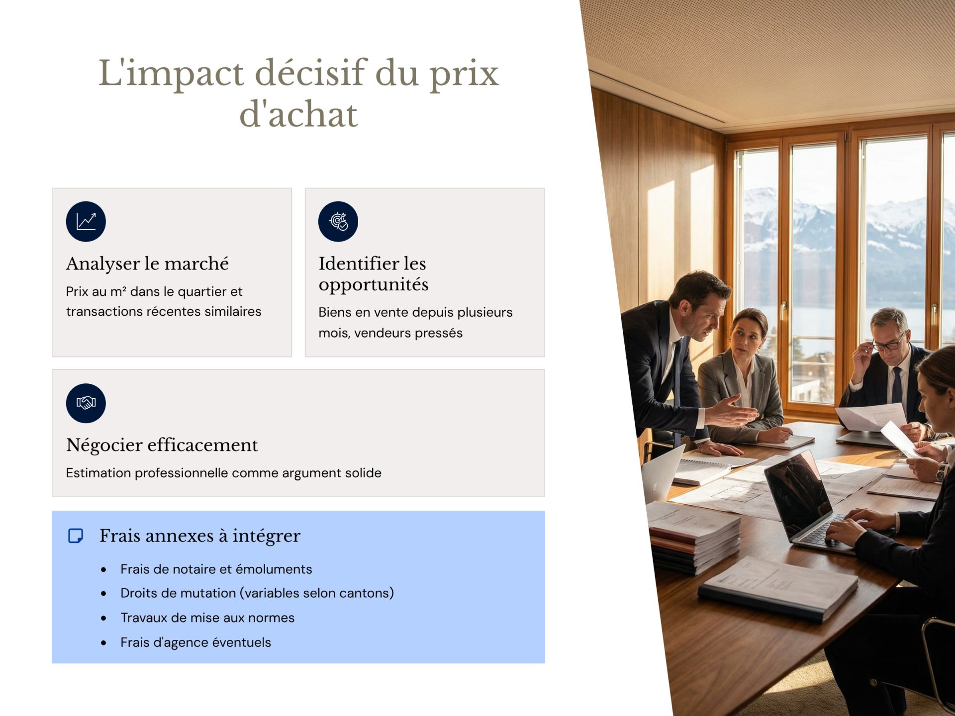 impact décisif du prix d'achat en Suisse